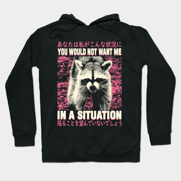 In a situation Raccoon Hoodie by giovanniiiii